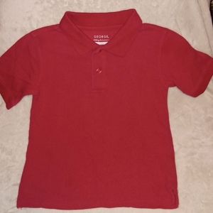 Boys, George collored shirt, both size 6/7, one red, one burgundy